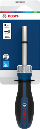 Bosch帶有人體工學手柄的棘輪螺絲起子。