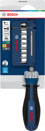 Bosch棘輪螺絲起子套裝，含18個批頭。