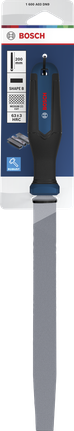 Bosch200 毫米 B 型扁銼，帶人體工學手柄。