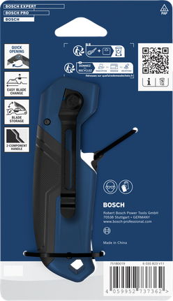 Bosch折疊刀，SK5鋼刀片，快速開合。