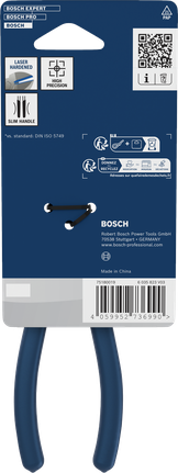 Bosch160 毫米斜口鉗，附浸膠防滑手柄。
