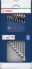 Bosch組合扳手套裝 12 件，6-19 毫米，+50% 扭力。
