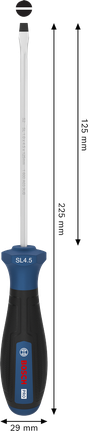 Bosch SL 螺絲起子 1.0 x 4.5 x 125 毫米，附人體工學手柄。