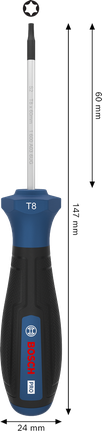 Bosch螺絲起子 TX8 x 60 毫米，附人體工學手柄。