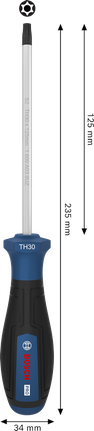 Bosch螺絲起子 TH30 x 125 毫米，附人體工學手柄。