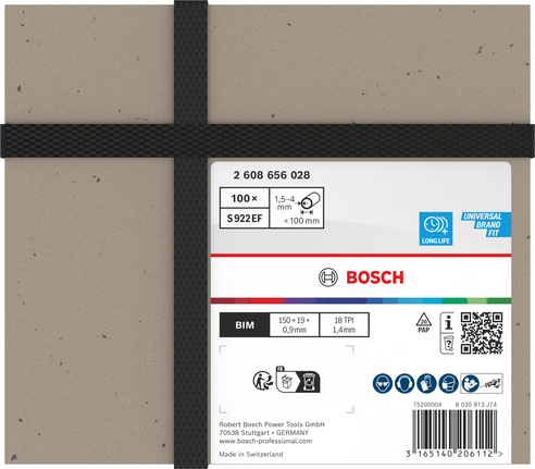 Bosch薄金屬 BIM 鋸片套裝 150 mm。