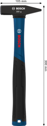 Bosch工程師錘 300 克，碳鋼鎚頭。