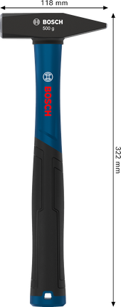 Bosch工程師錘 500 克，碳鋼鎚頭。