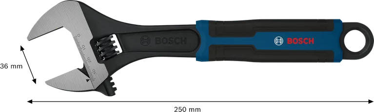 Bosch可調扳手 250 毫米，開口 36 毫米。