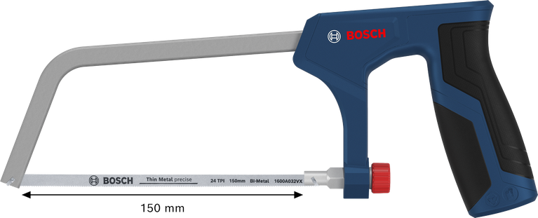 Bosch150 毫米雙金屬鋼鋸，用於精確切割金屬。