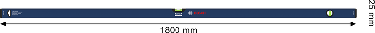 Bosch180公分水平儀，用於精確對準。
