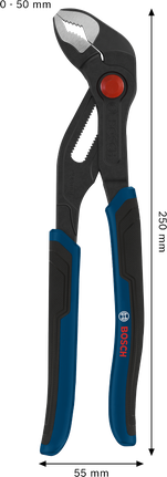 Bosch水泵鉗 250 毫米，具有多組分手柄。