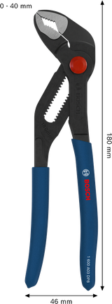 Bosch水泵鉗 180 毫米，附防滑手柄。