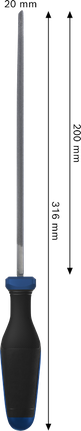 Bosch半圓銼刀 200 毫米，帶人體工學手柄。