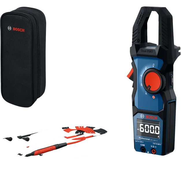 Bosch數位鉗形表，附顯示器和便攜箱。