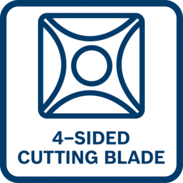 高生產率 採用具有4割角的雙面刀片，可達到優異的切割結果和更長的使用壽命