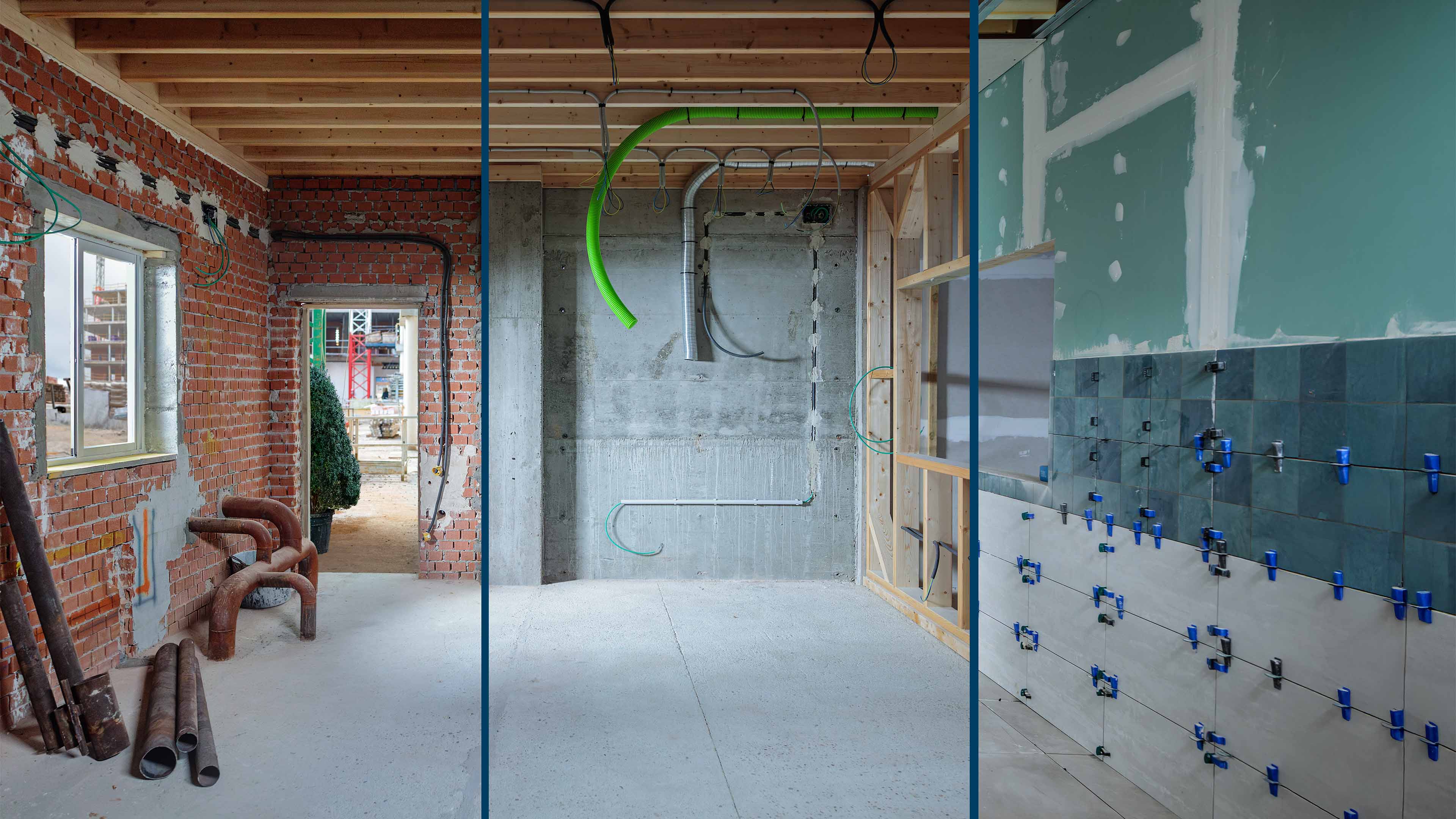 在新廚房中安裝管道